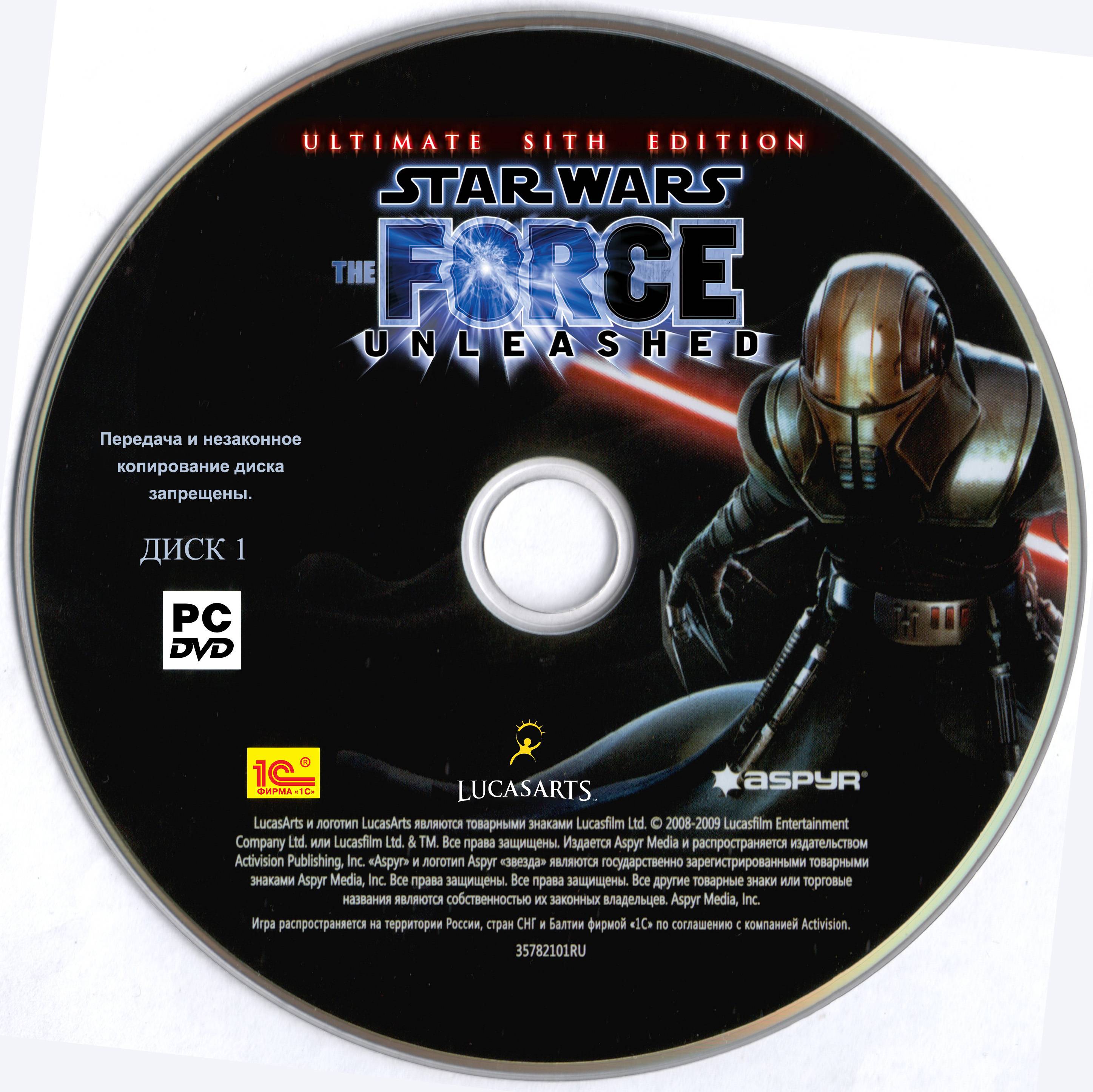Лицензионный диск Star Wars The Force Unleashed для Windows